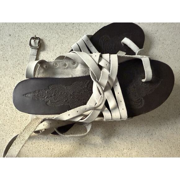 Free People Sunever Pale Gray Suede Gladiator Sandal Size US 8 8.5 EU 39 Boho - Picture 5 of 5